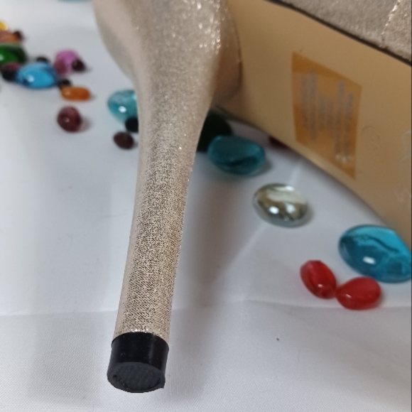 YRU Silver Sequin Women's Platform Heels - Picture 9 of 11